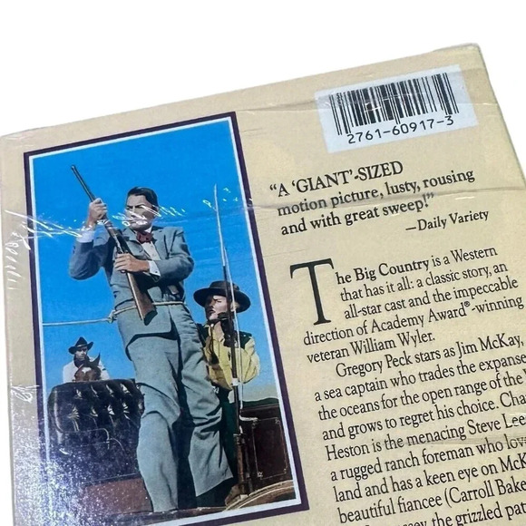 The Big Country Dual VHS Box Set Western Classic Two Tapes BRAND NEW, SEALED - Picture 7 of 8